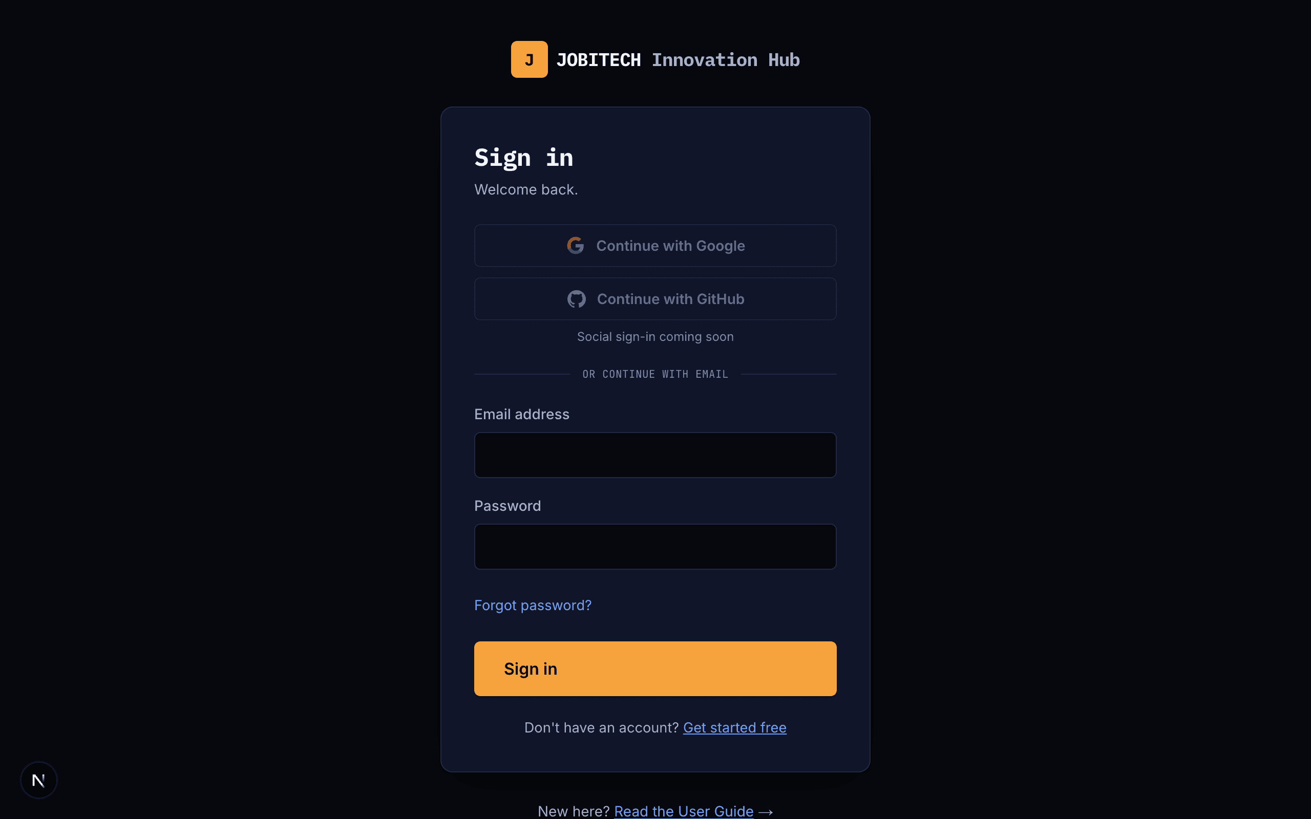 The desktop app sign-in screen.